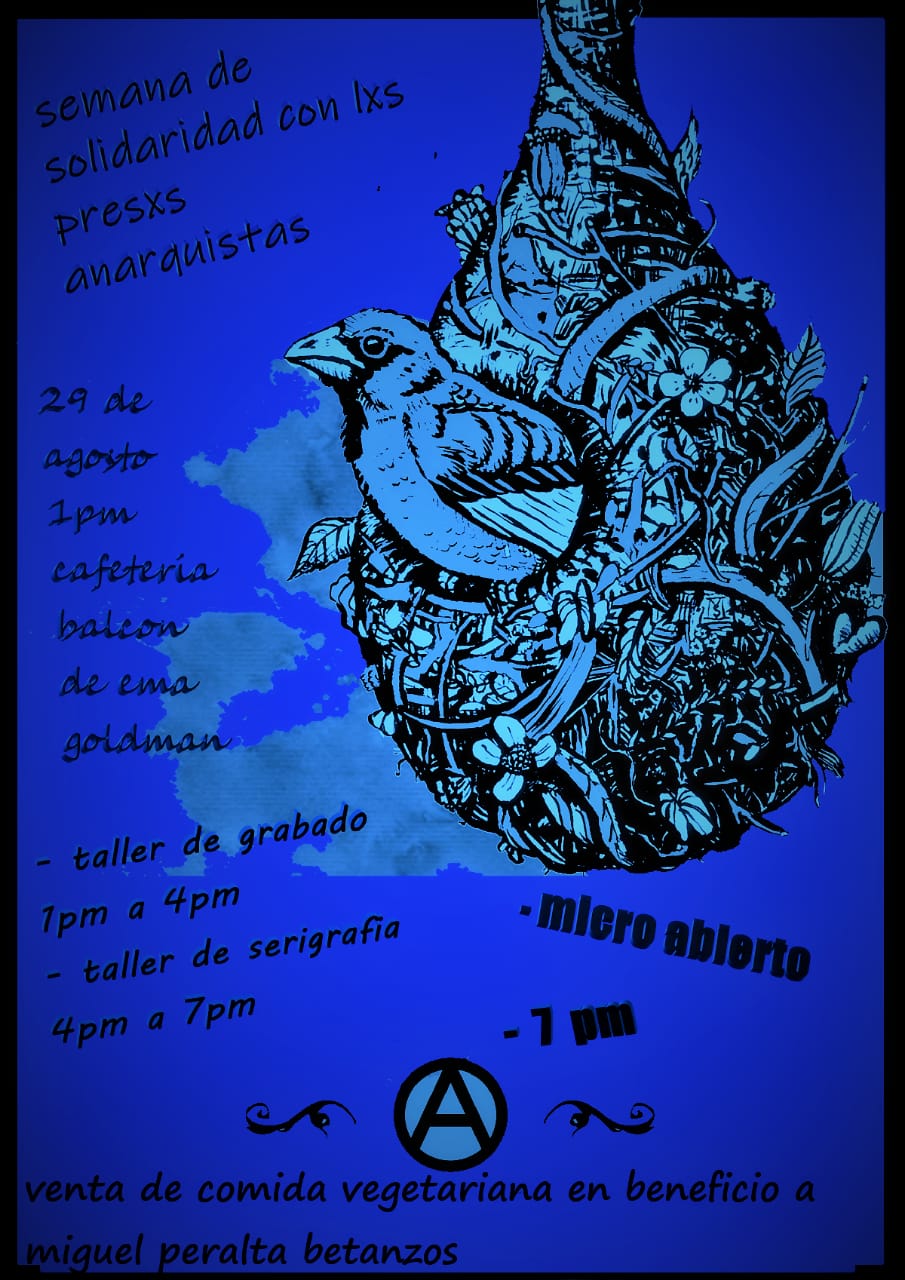 Mexico City 29.08: Cafeteria el Balcon de Ema Goldman, taller, proyección del ducumental / Cafeteria el Balcon de Ema Goldman, worshops, documentary movie