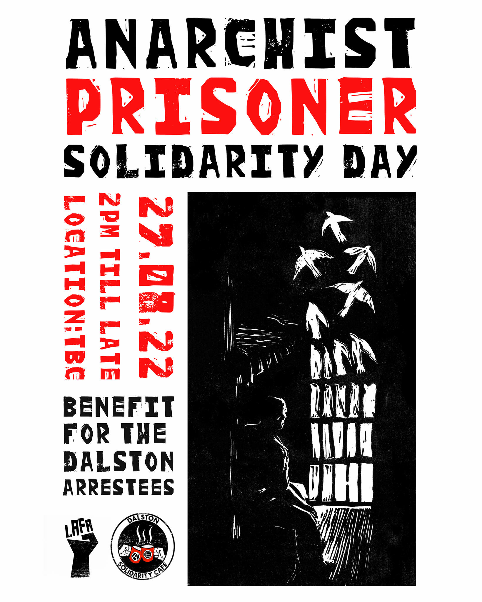 London, 27.08: Anarchist Prisoner Solidarity Day / benefit for the Dalston Arrestees