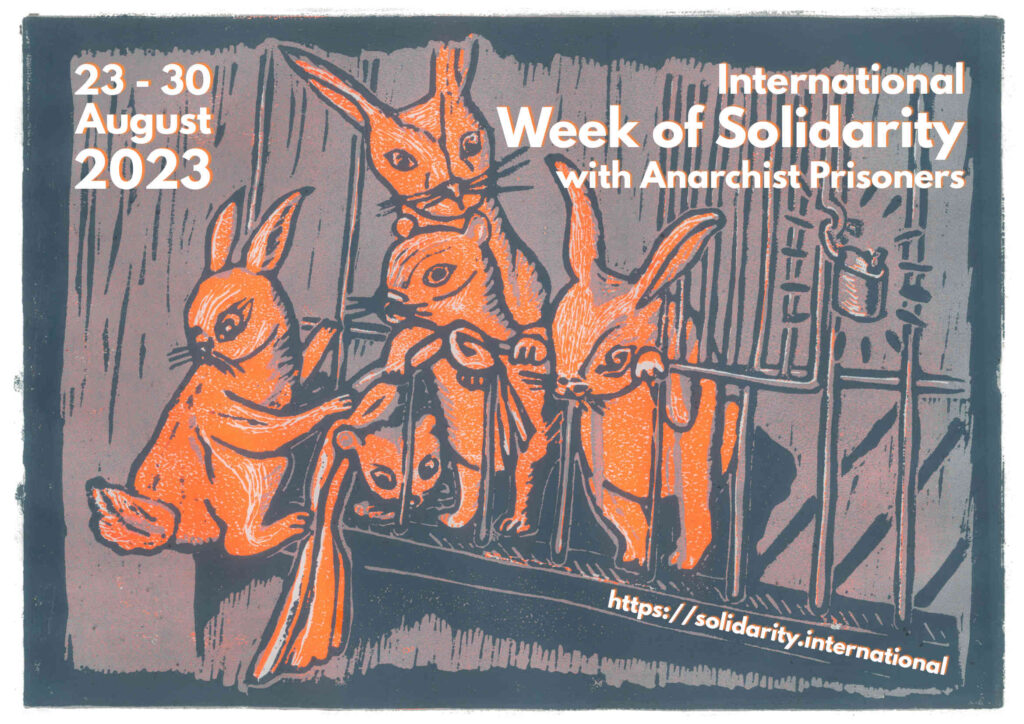 Poster for the International Week of Solidarity with Anarchist Prisoner