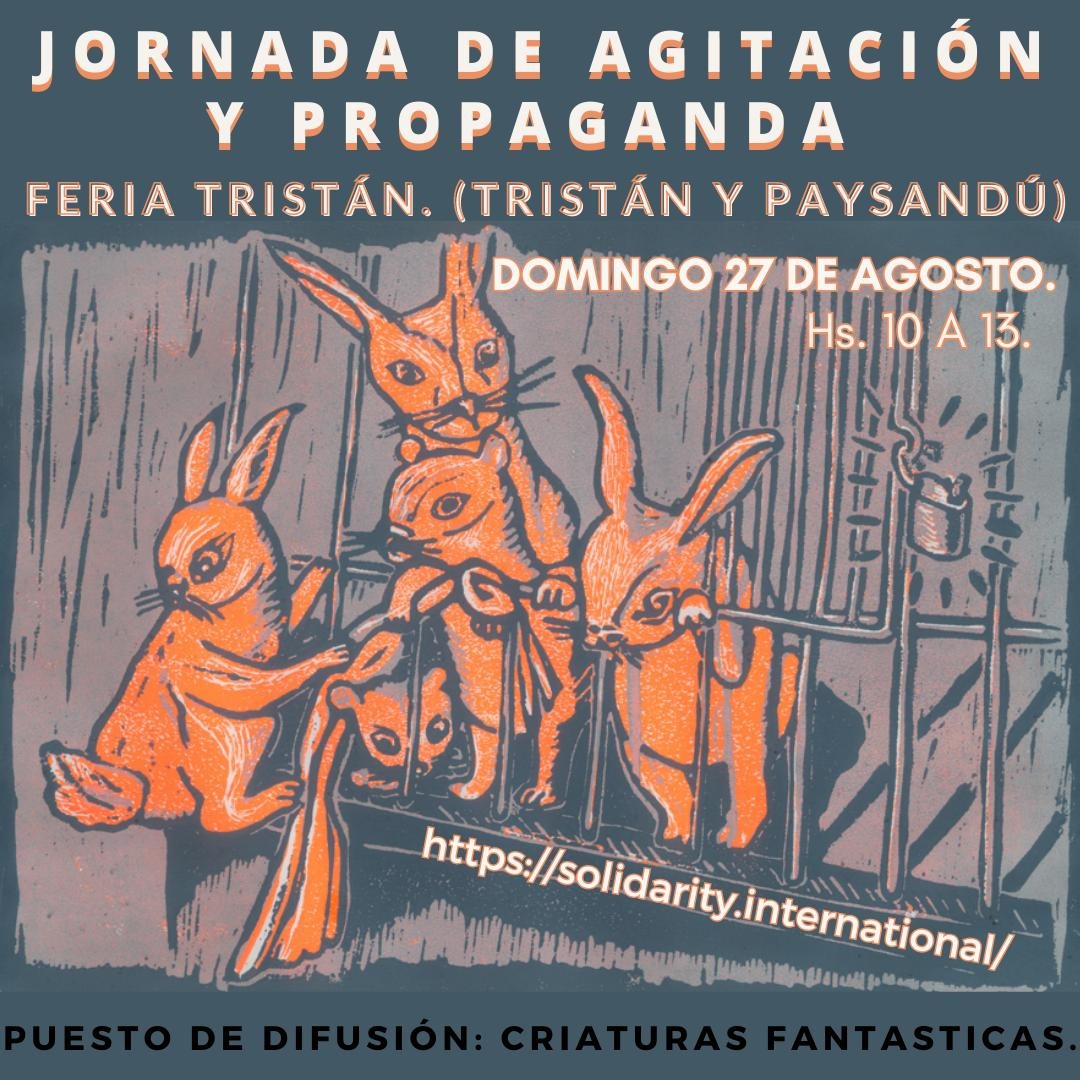 Day of agitation and propaganda at the Tristán Narvaja fair Montevideo (Uruguay), on Sunday 27/08.