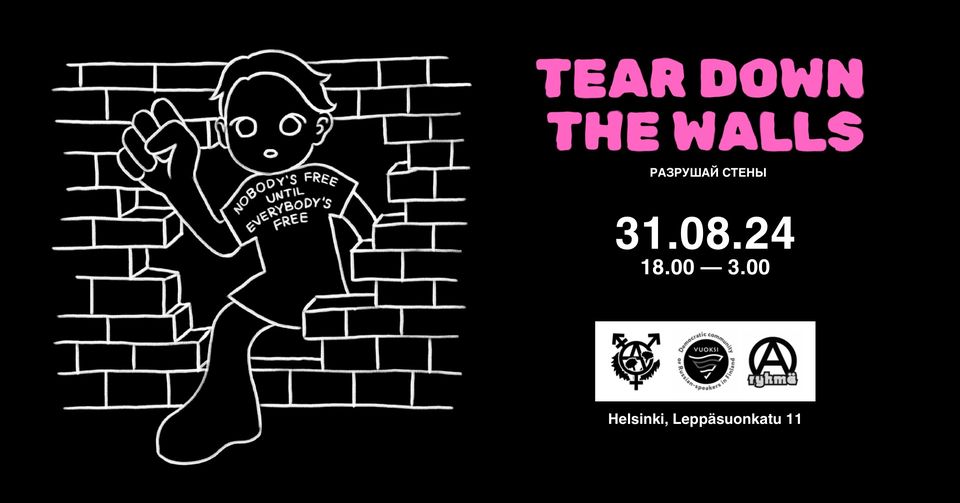 31.08. Letter writing, performance, and a benefit party. Helsinki, Finland