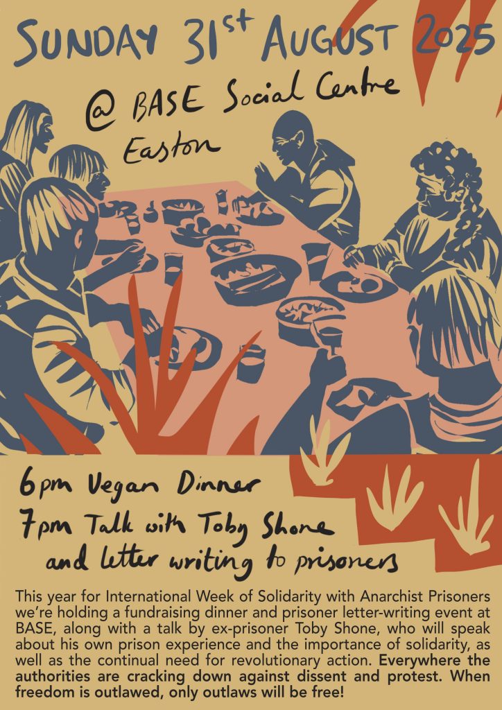 UK, Bristol: LETTER WRITING & TALK W/ TOBY SHONE – SUN 31ST AUG @ 6PM